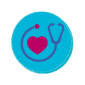 primary care heart and stethoscope is main icons for Las Palmas Medical Group